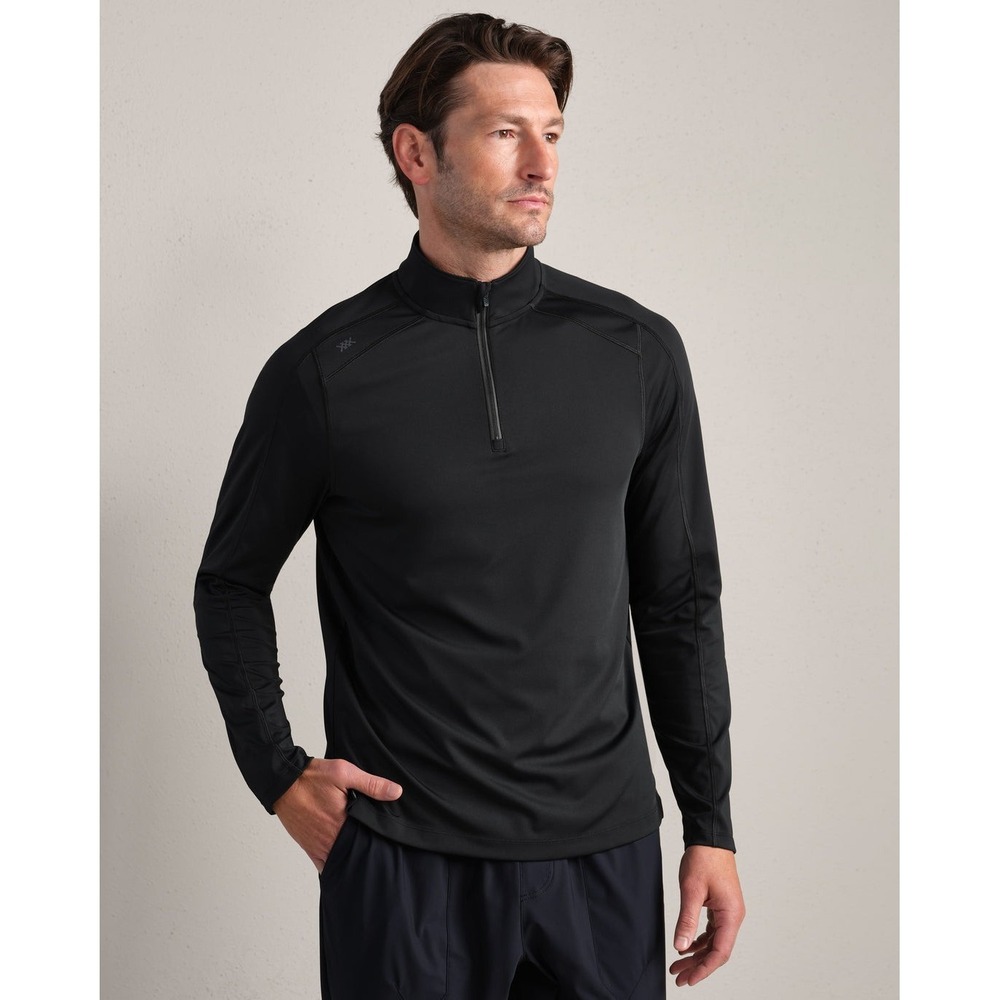Men's Rhone Rise‎ 1/4 Zip Performance Jacket Size Medium Black Long Sleeve